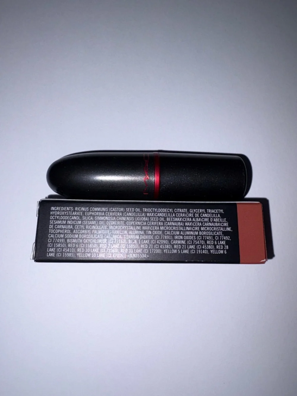 MAC Cosmetics corner swatched satin